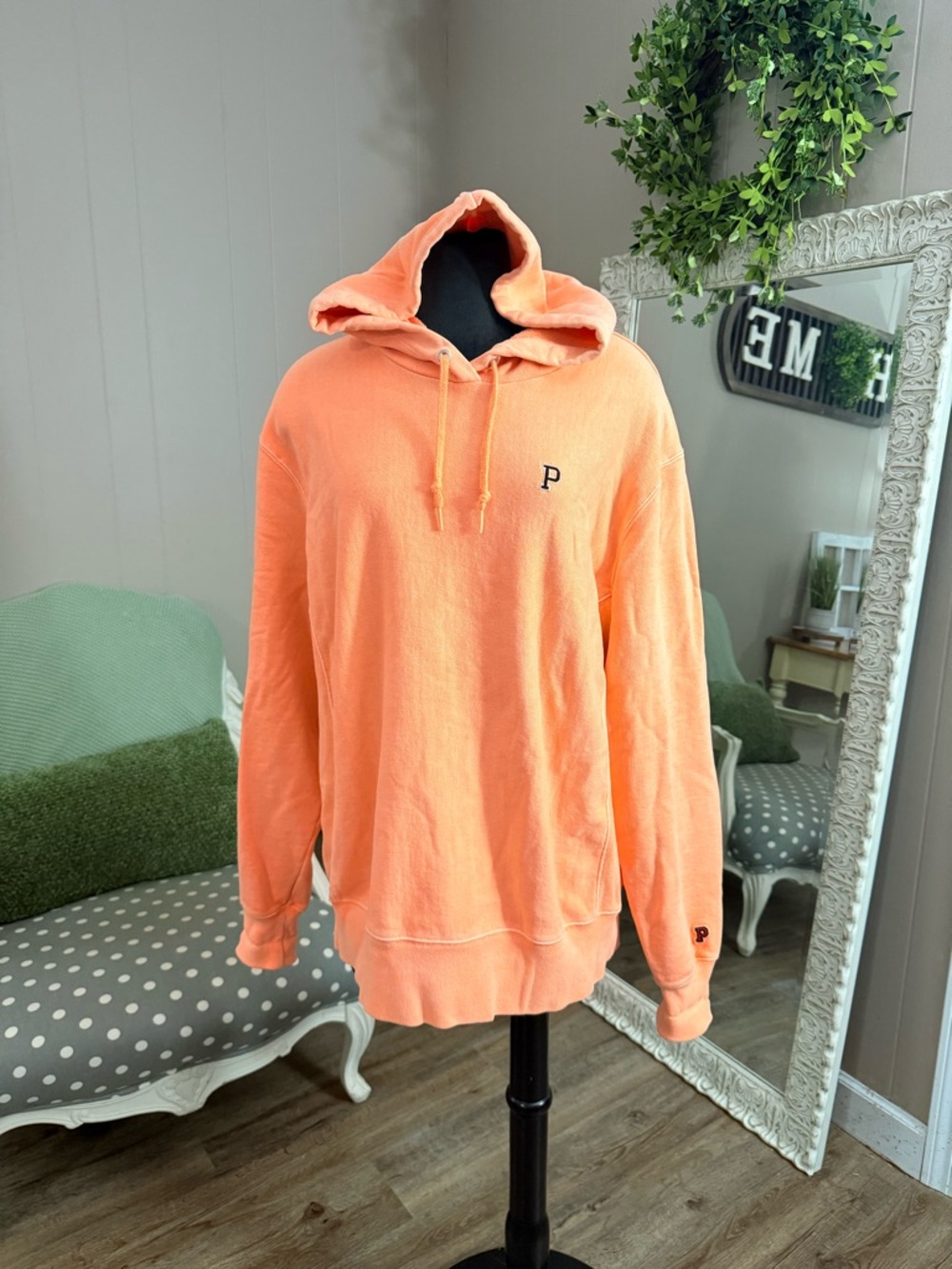 Victoria’s Secret PINK • Florescent Coral Hoodie - Picture 2 of 9